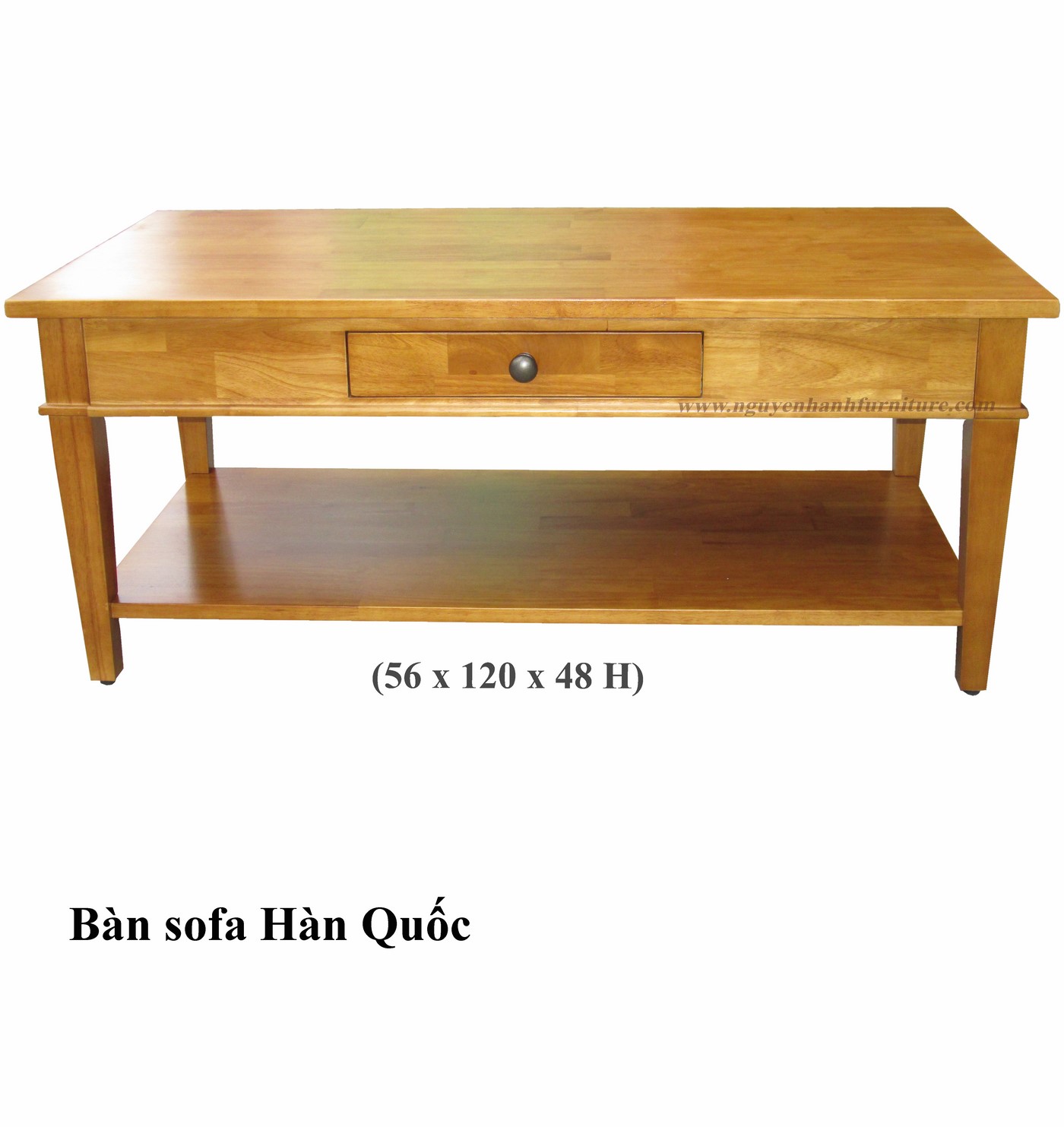 Name product: Sofa table Korea - Yellow Color - Dimensions: 56 x 120 x 48 - Description: Wood natural rubber